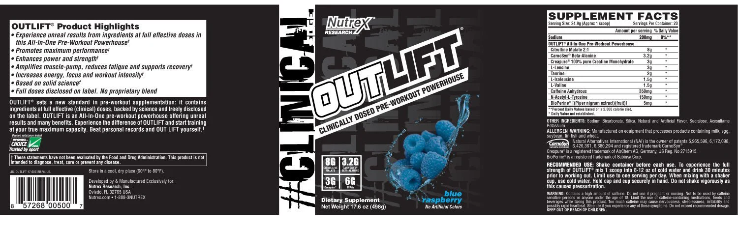 Nutrex Outlift Pre-Workout 20 Serves - Image 3