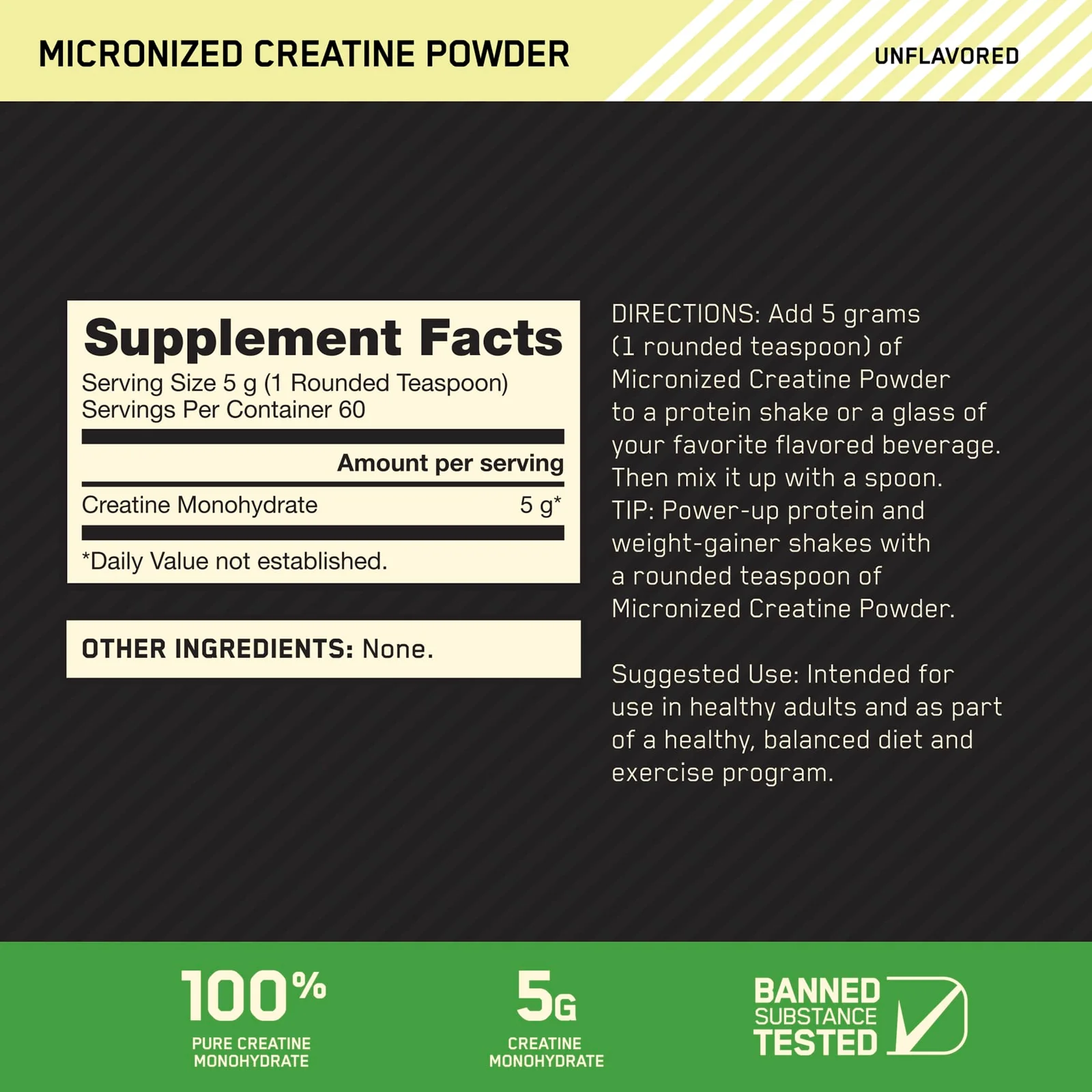 Optimum Nutrition Creatine 600g - Image 8