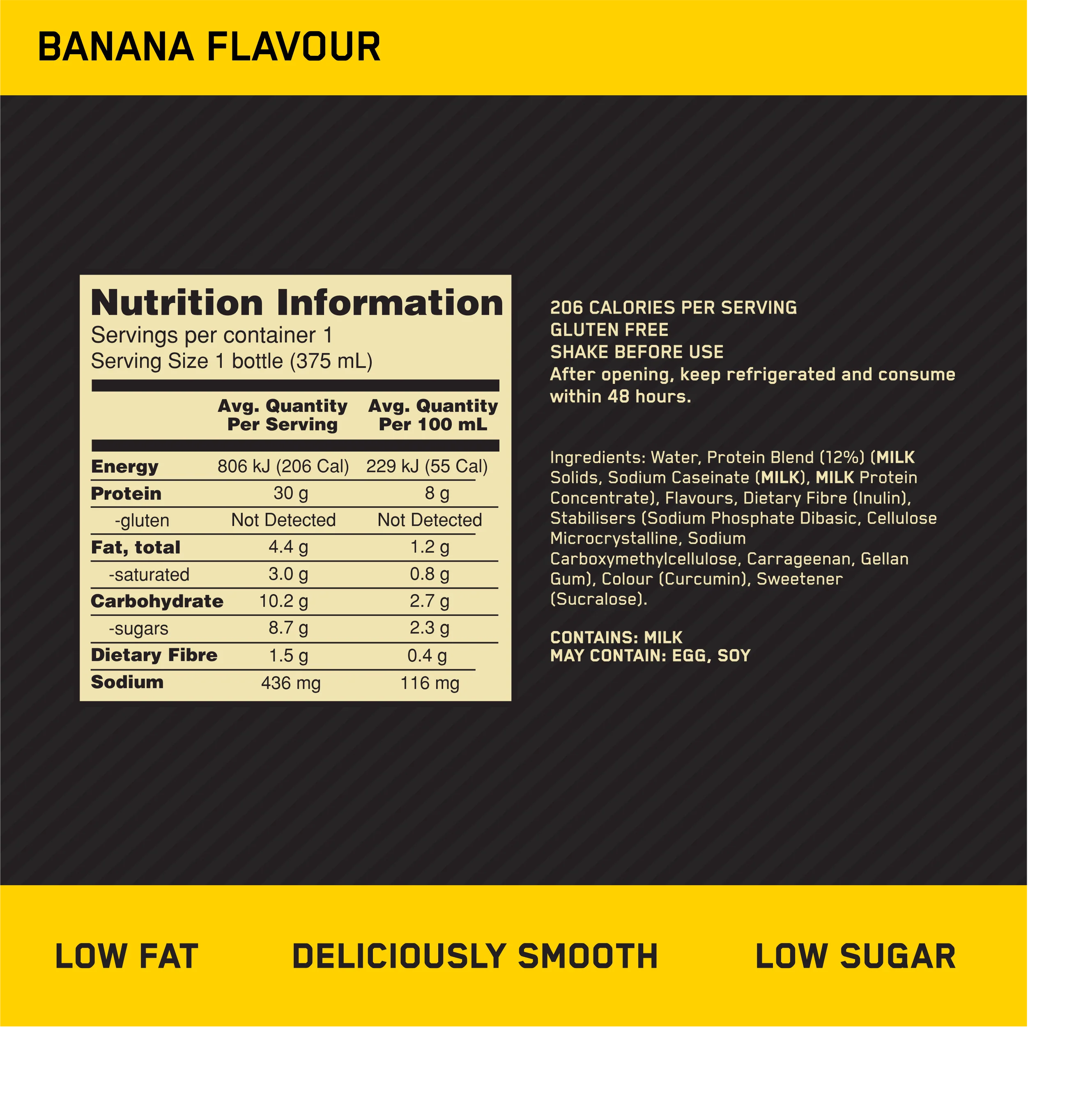 Optimum Nutrition High Protein Shake Ready To Drink 30g 12 Pack CLEARANCE Short Dated end of 21/08/2026 - Image 2