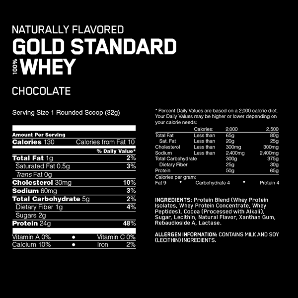 Optimum Nutrition Naturally Flavored Gold Standard 100% Whey 2.18kg - Image 3