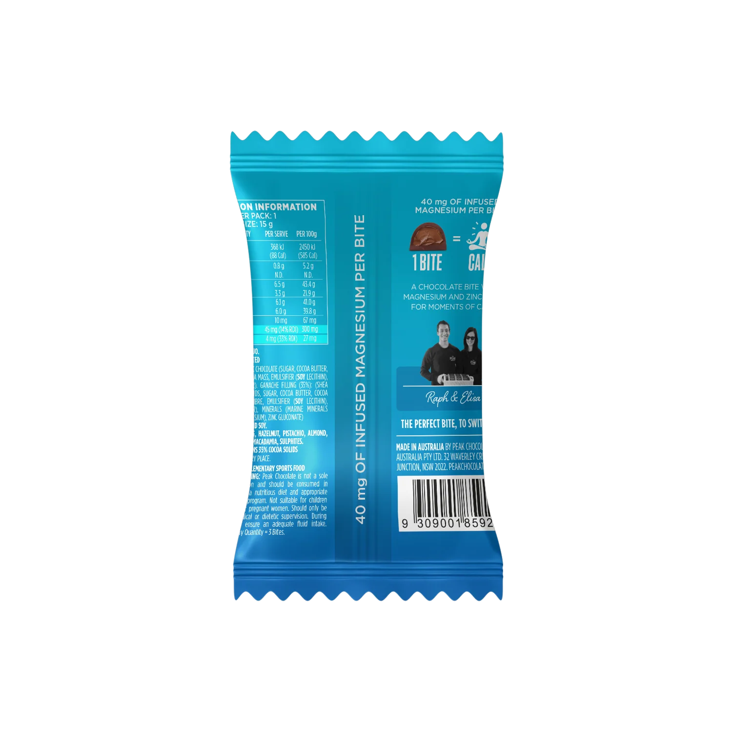 PEAK CHOCOLATE CALM BITE (15g) – Shelf Display Box (20 Units) - Image 3