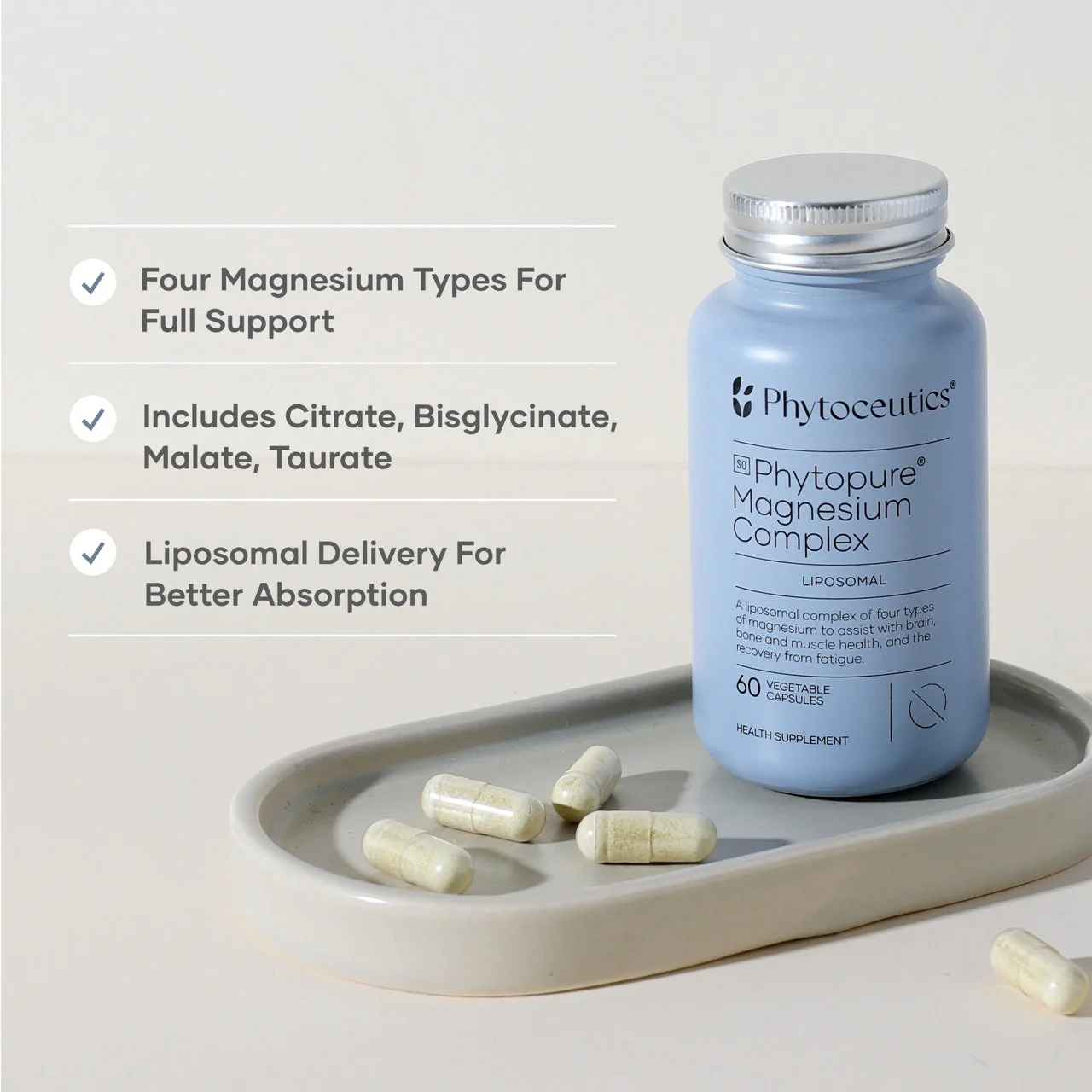 Phytoceutics Phytopure® Magnesium Complex (Liposomal) Capsules 60 - Image 2