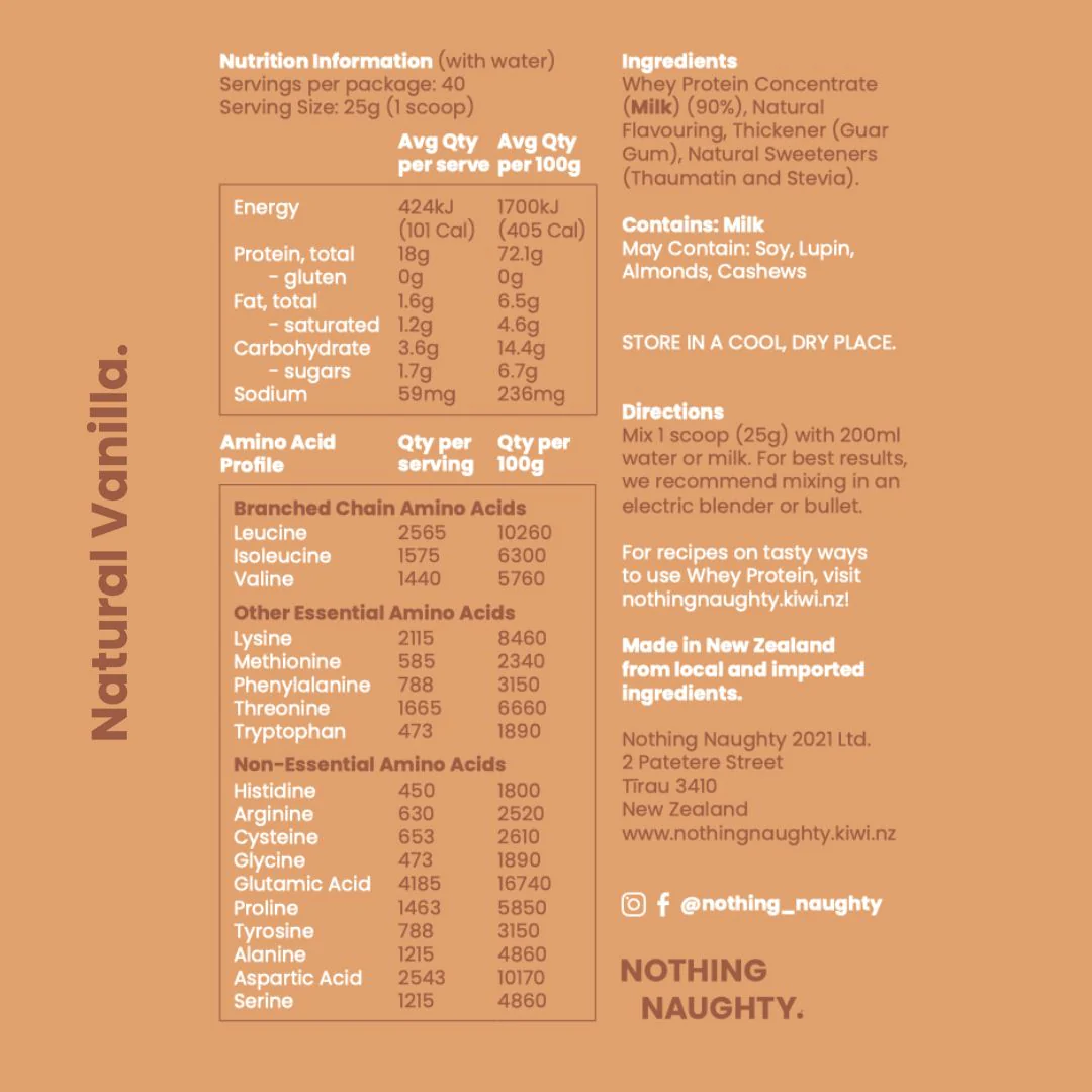 Nothing Naughty Premium NZ Whey Protein Powder - Image 3