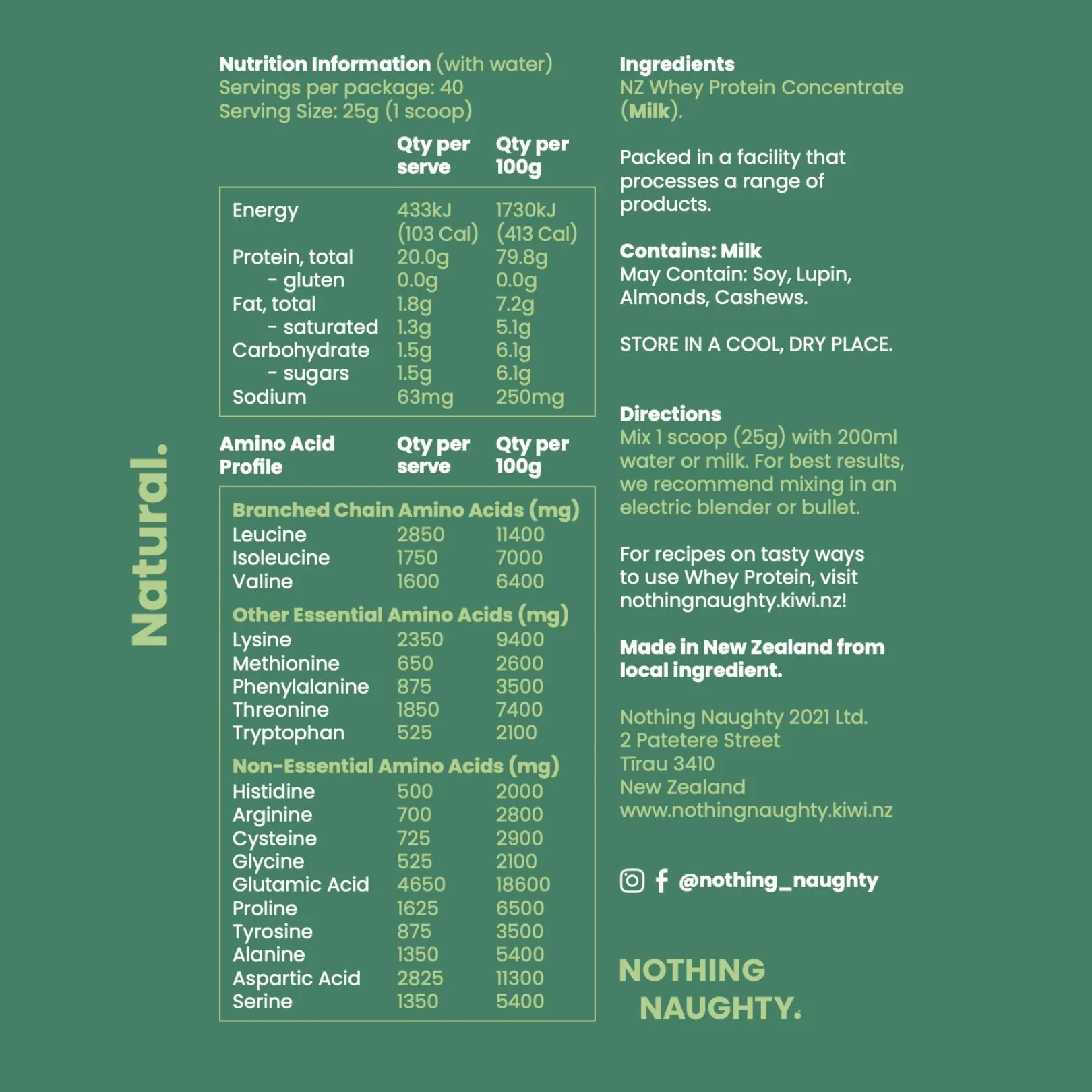 Nothing Naughty Premium NZ Whey Protein Powder - Image 9