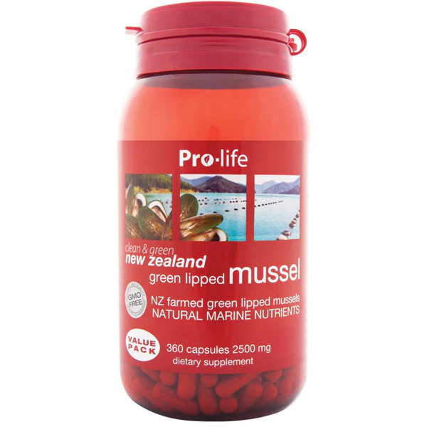 Pro-life Green Lipped Mussel 2,500mg 360 Caps