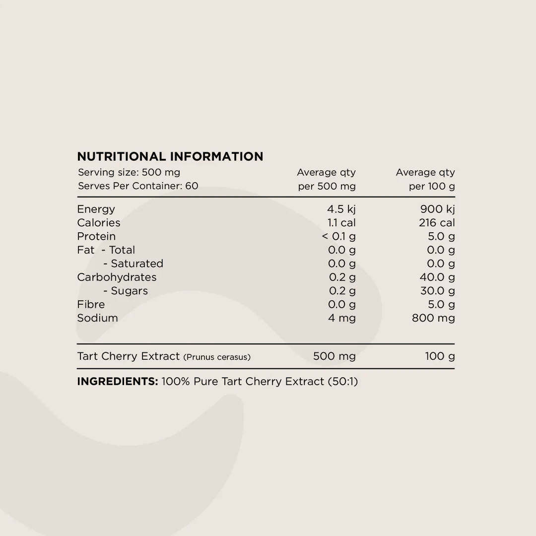 Switch Nutrition Pure Tart Cherry Powder 50:1 Extract for Sleep Recovery and Inflammation - Image 2