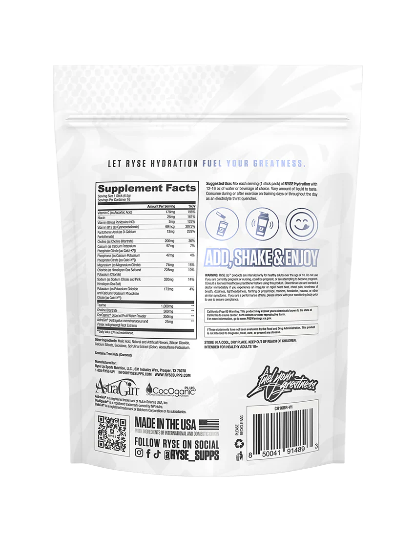 RYSE Hydration Sticks On-The-Go Electrolyte Drink - Image 11