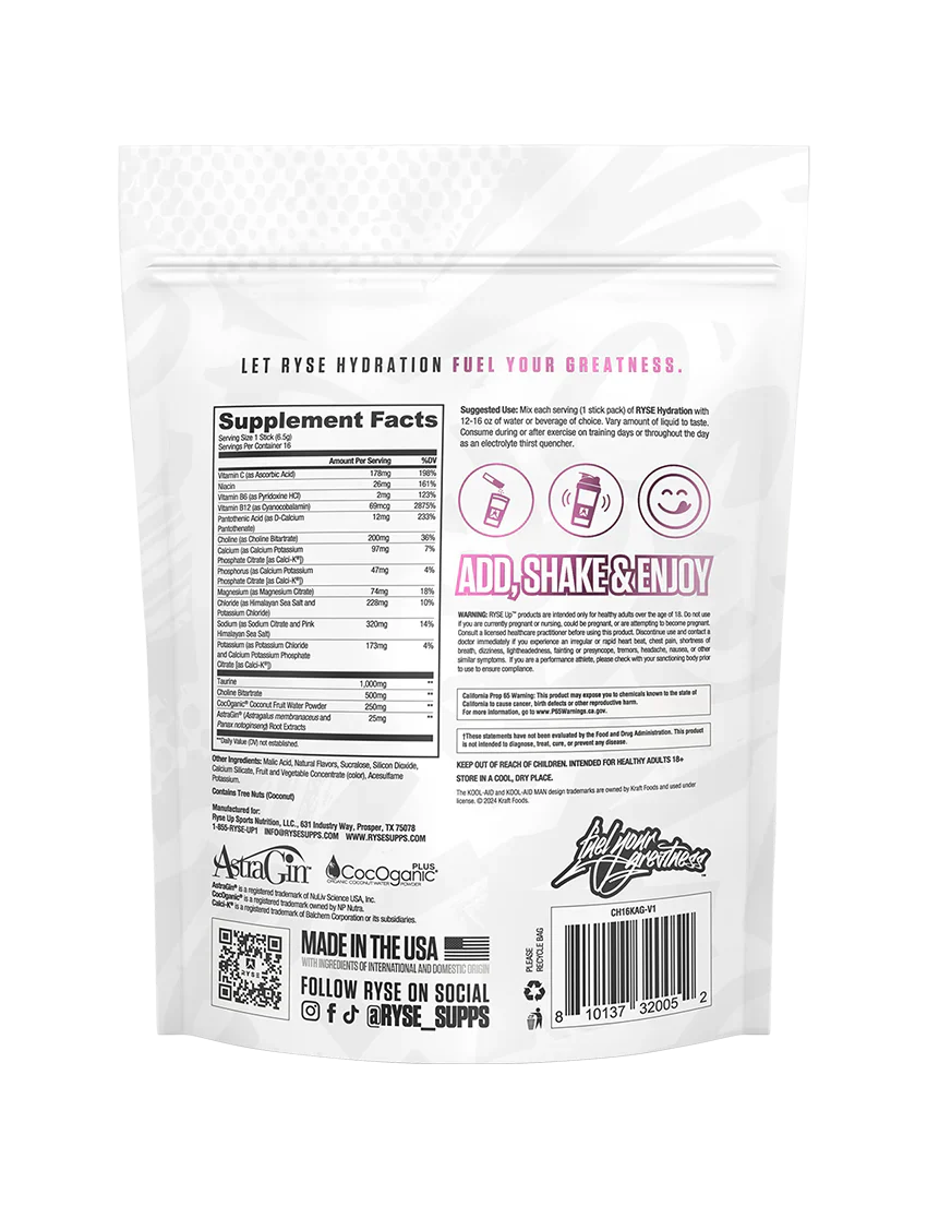 RYSE Hydration Sticks On-The-Go Electrolyte Drink - Image 2