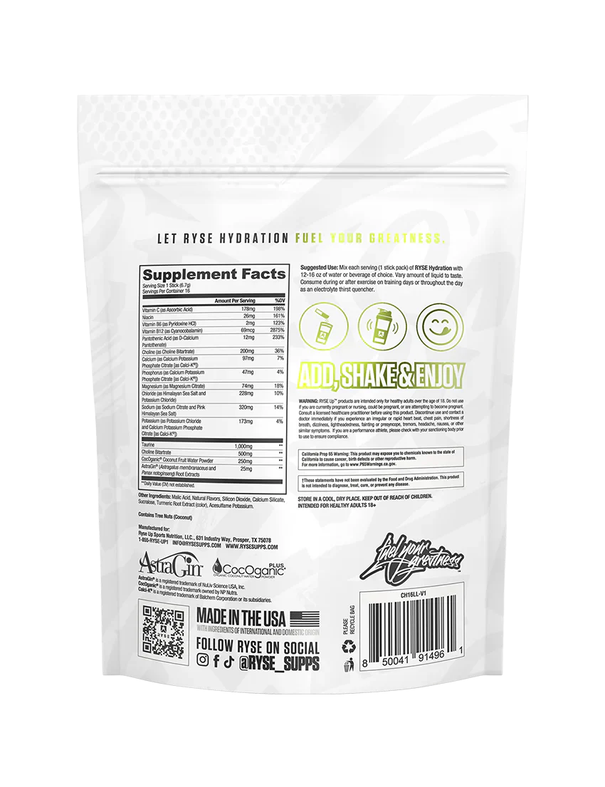 RYSE Hydration Sticks On-The-Go Electrolyte Drink - Image 5