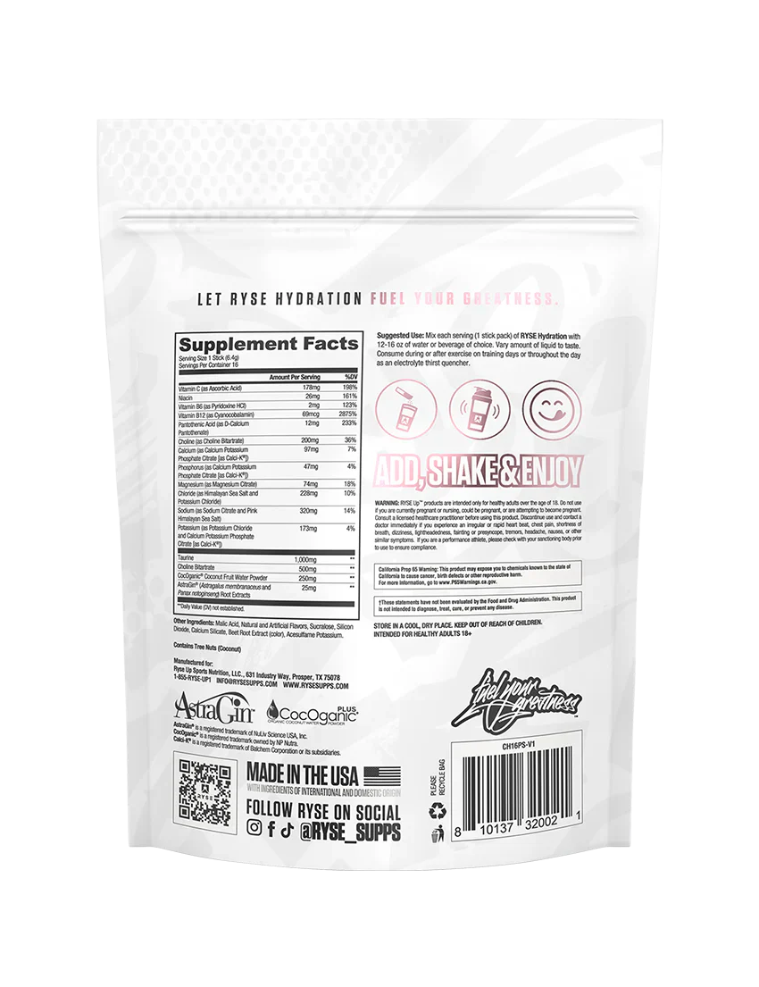 RYSE Hydration Sticks On-The-Go Electrolyte Drink - Image 8