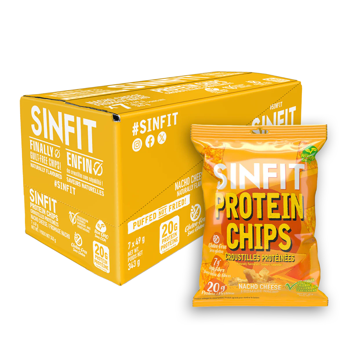 SINFIT Nacho Cheese Protein Chips