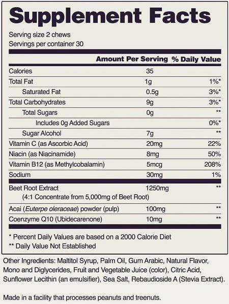 Snap Nitric Oxide Beet Soft Chews 60 - Mixed Berry - Image 2