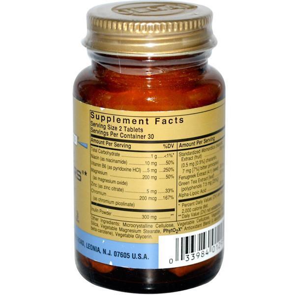 Solgar Gold Specifics Glucose Modulators 60 Vegetable Tablets - Image 2