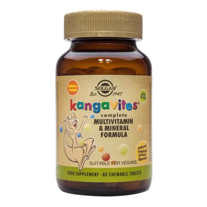 Solgar Kangavites Multivitamin & Mineral 60 Chewable Tabs (Tropical Punch)