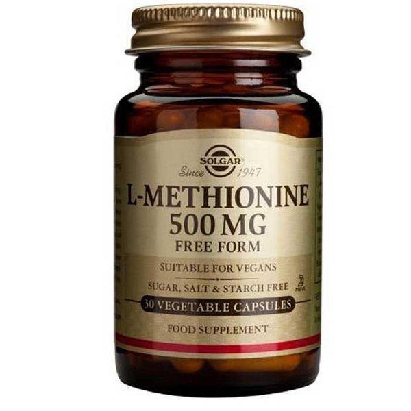 Solgar L-Methionine 500mg 30 Veggie Caps