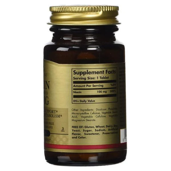 Solgar Vitamin B3 (Niacin) 100mg 100 Tablets - Image 2
