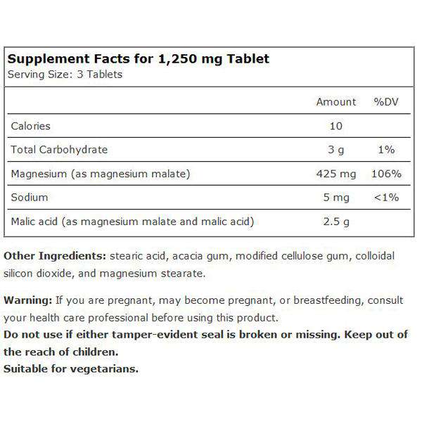 Source Naturals Magnesium Malate 90 Tabs - Image 2