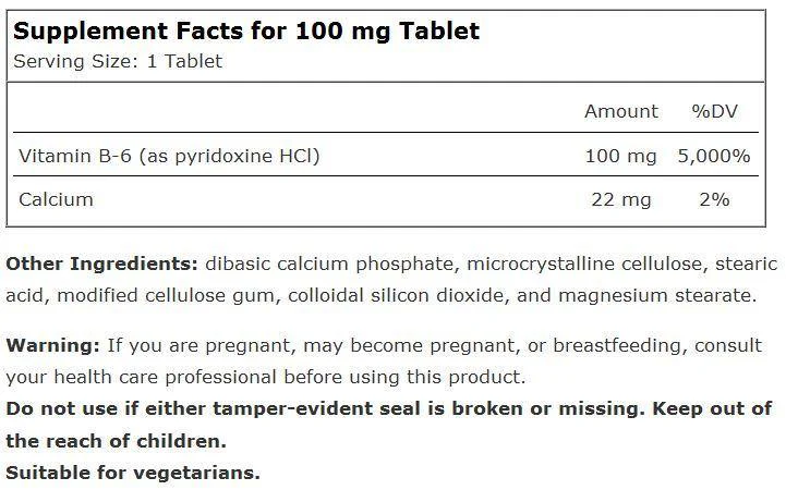 Source Naturals Vitamin B6 100mg - Image 2