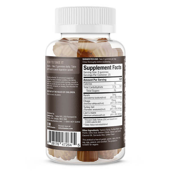 Suku Vitamins Super Mushrooms x50 Gummies - Image 2