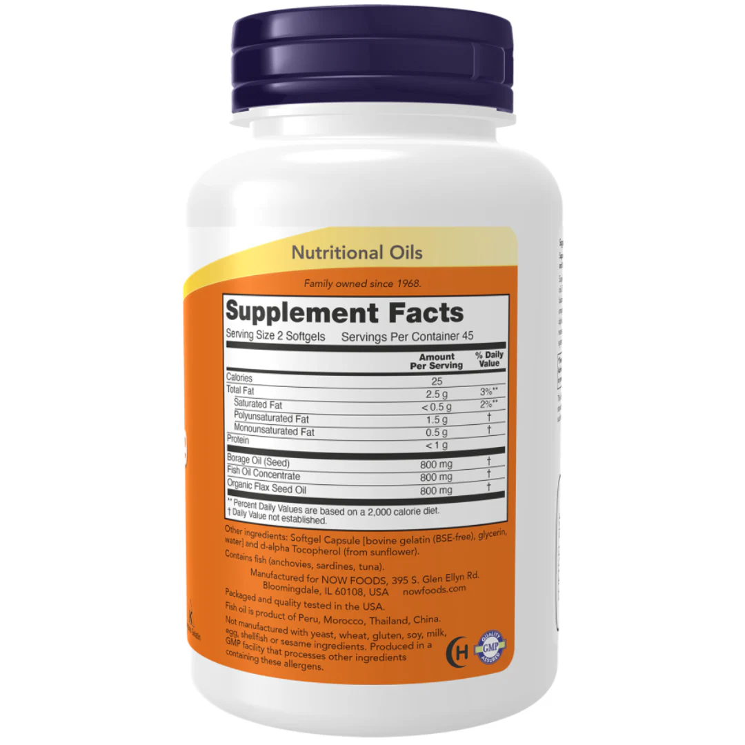 Now Foods Super Omega 3-6-9 Softgels - Image 3