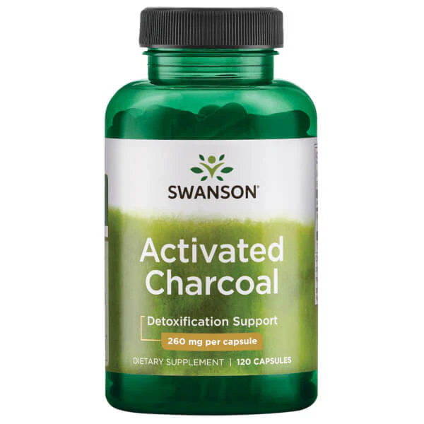 Swanson Activated Charcoal 260mg 120 Caps