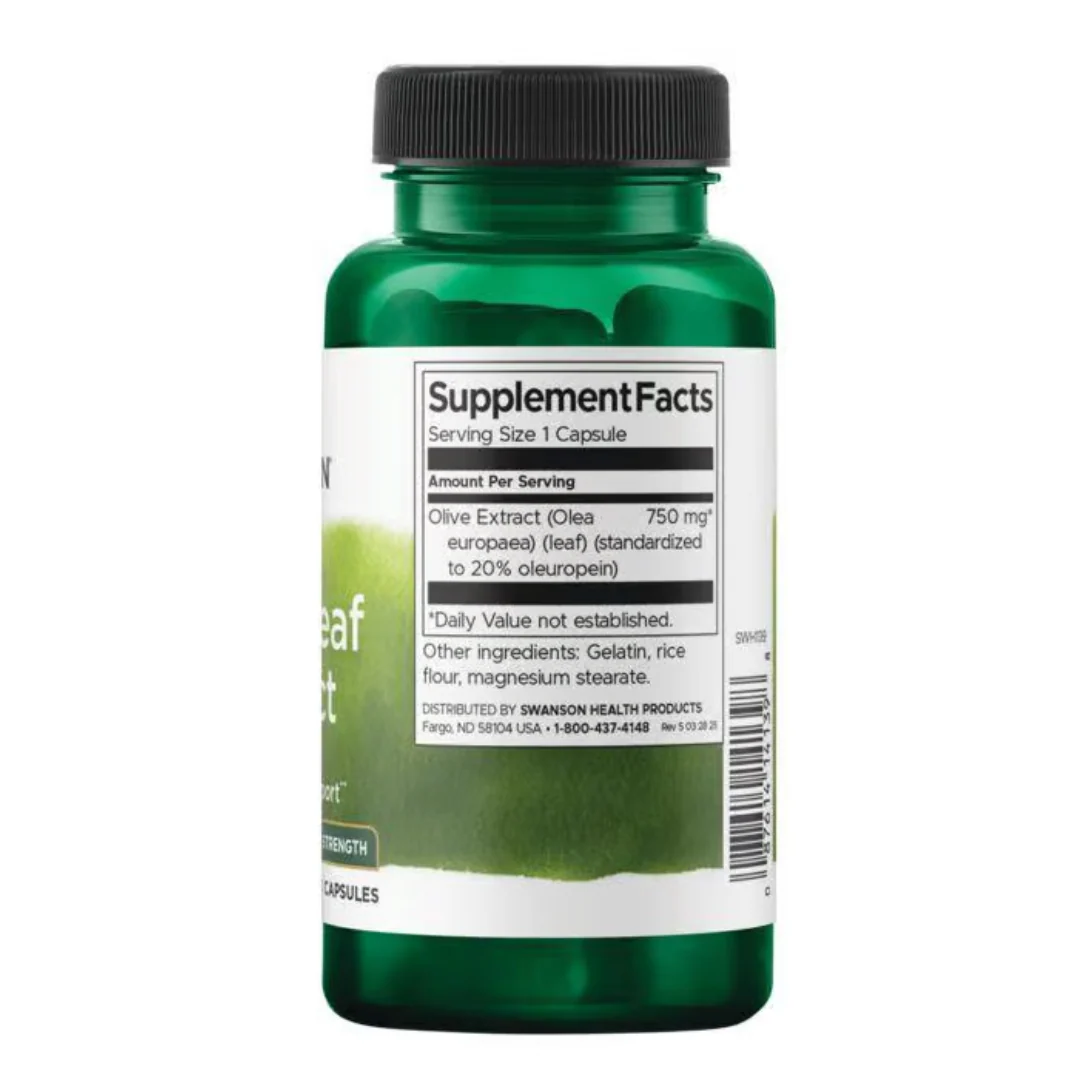 Swanson Superior Herbs Olive Leaf Extract Extra Strength 750 mg 60 Capsules - Image 2