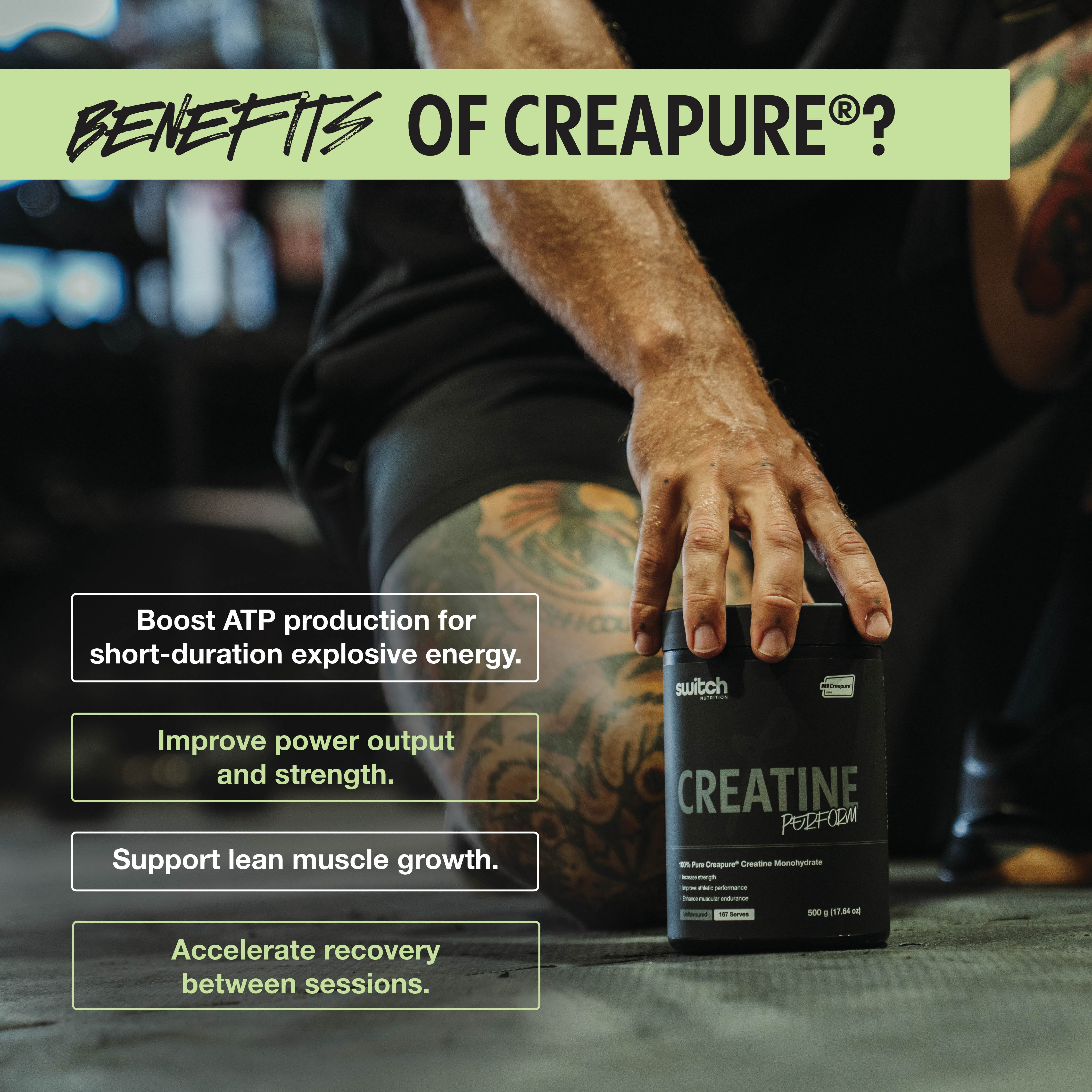 Switch Nutrition Creapure Creatine Monohydrate Powder - Image 4