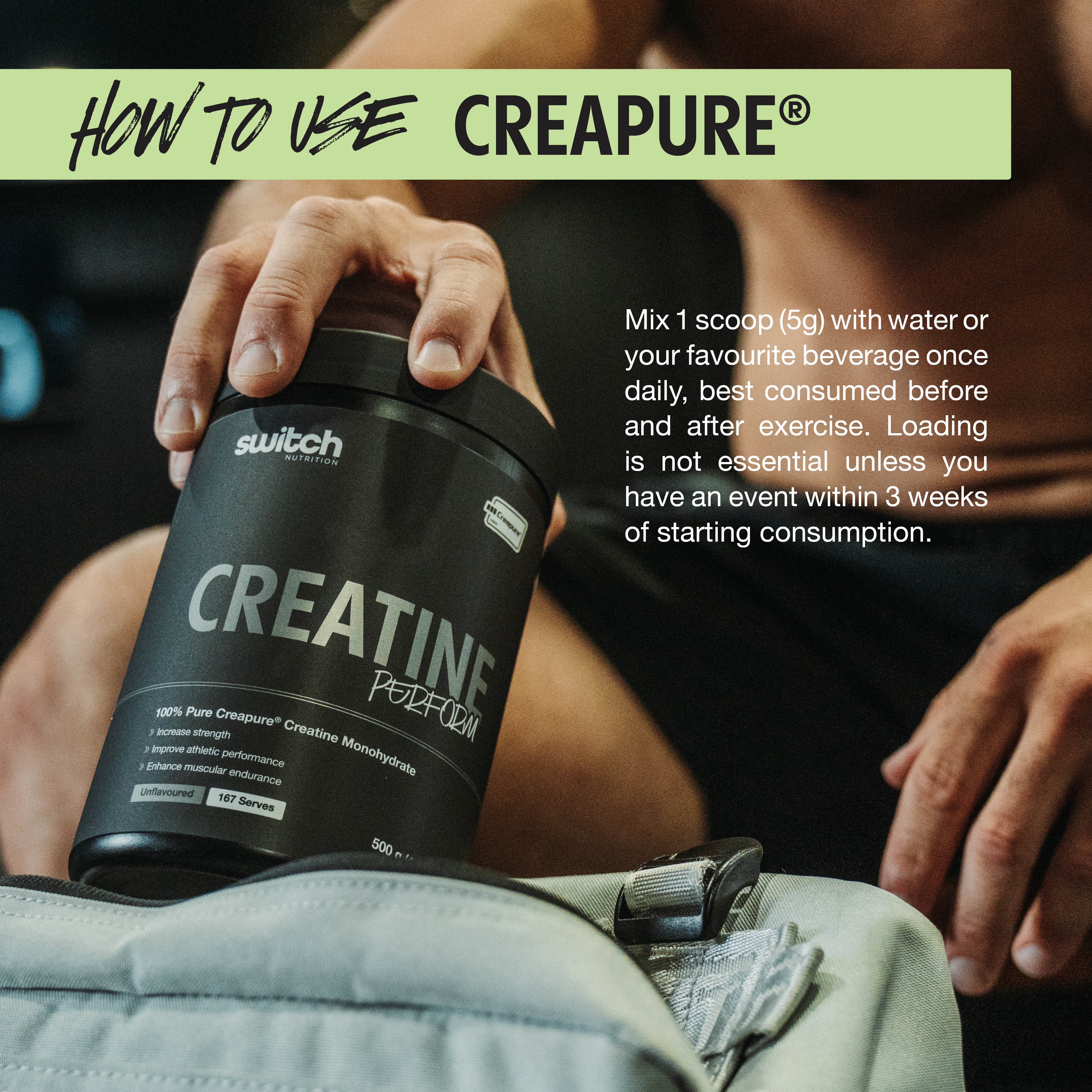 Switch Nutrition Creapure Creatine Monohydrate Powder - Image 5