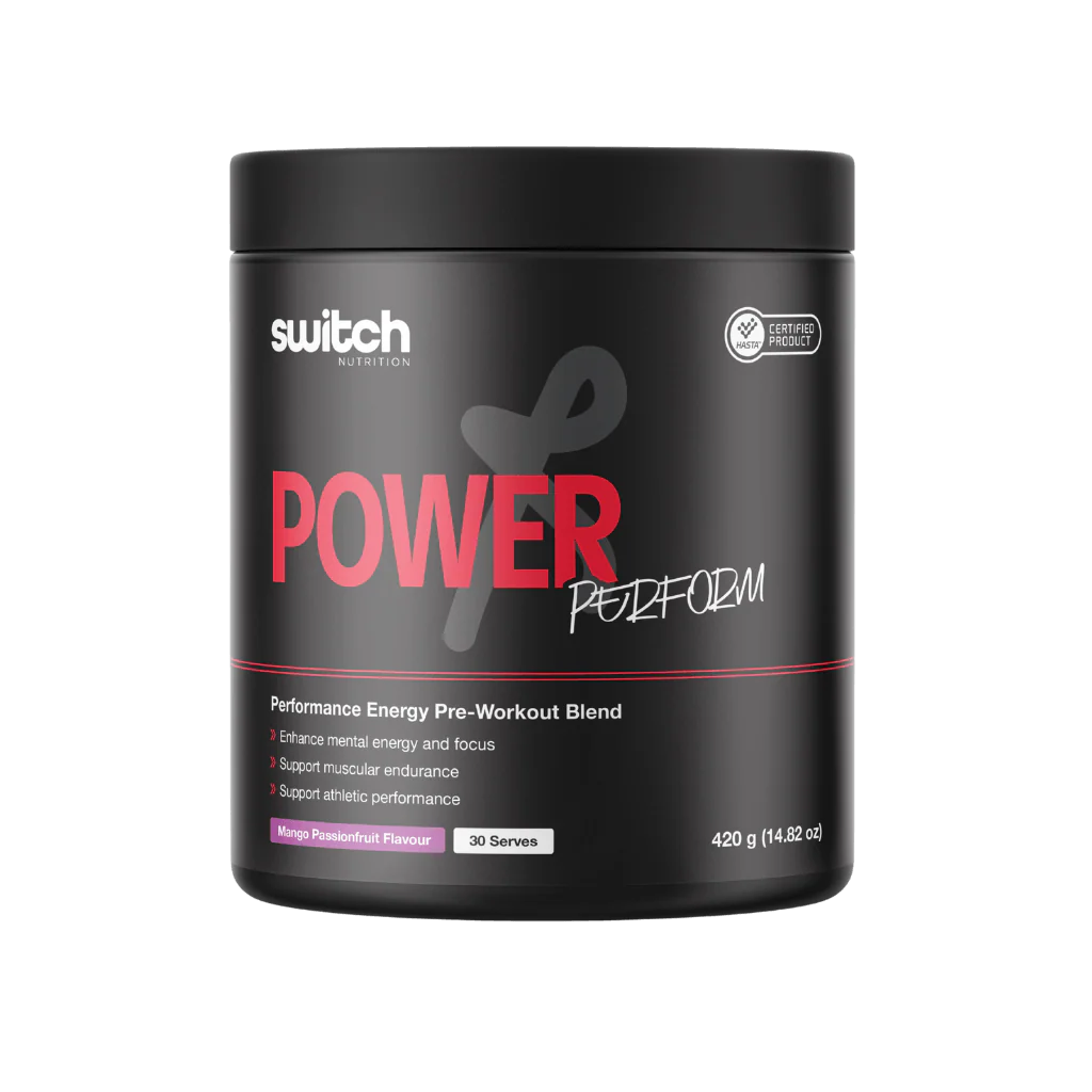 SWITCH Power Perform Pre-Workout - [30 Serves] HASTA Certified