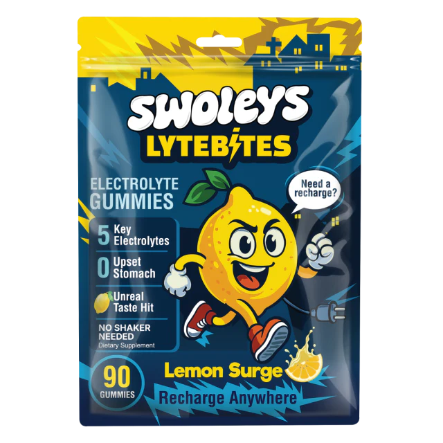 Swoleys LyteBites Electrolyte Gummies Lemon Surge