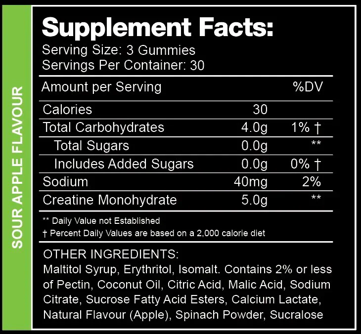 Swoleys Sour Creatine Monohydrate Gummy Bears - Image 4