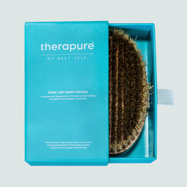 Therapure Ionic Dry Body Brush, Beech Handle and Copper Bristles - Image 3