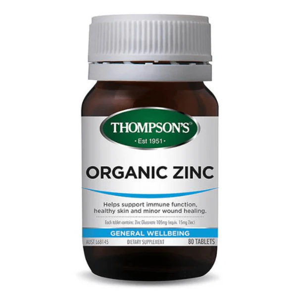 Thompson's Organic Zinc 80 Tabs