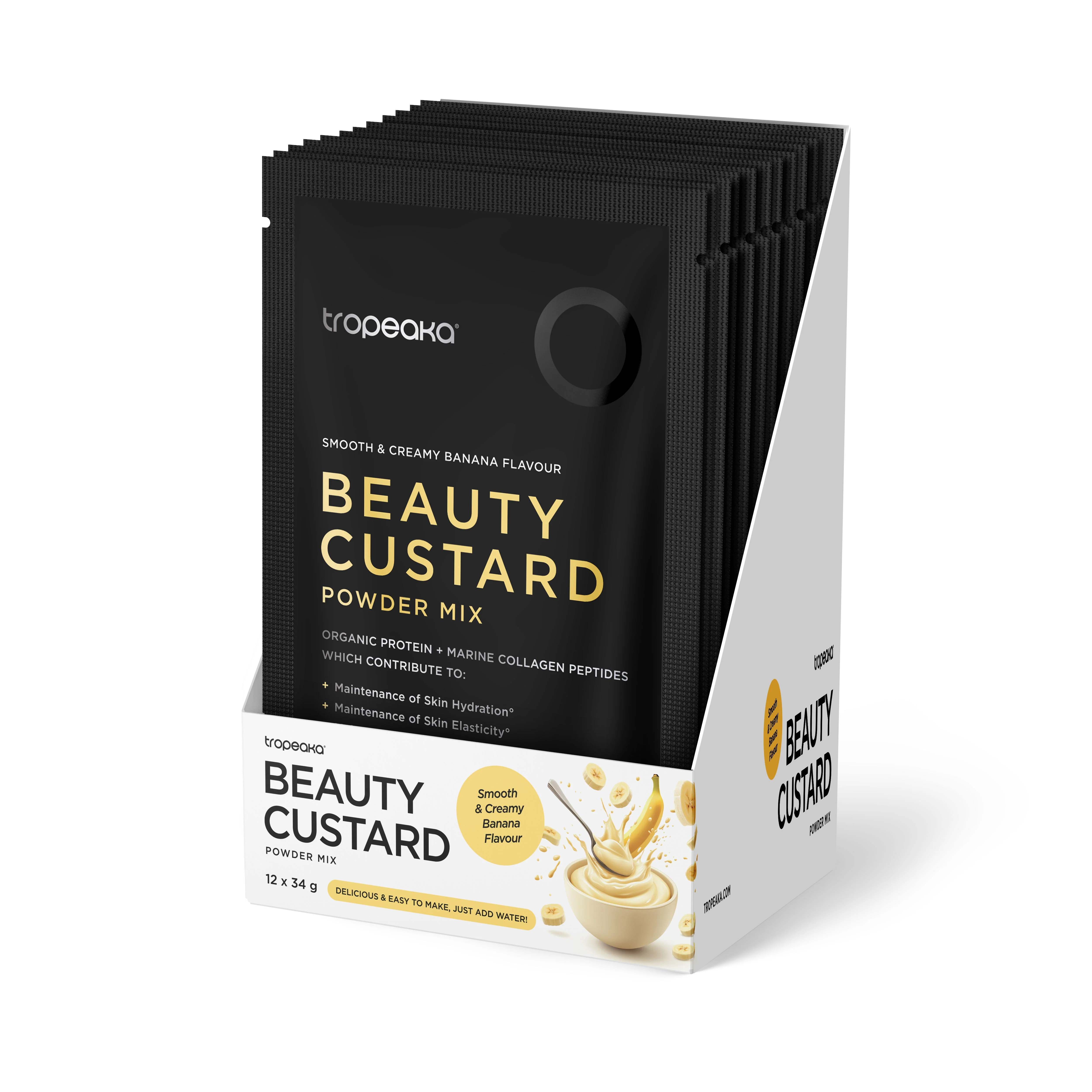 Tropeaka Beauty Custard - BANANA (Box of 12 SINGLE SERVES)