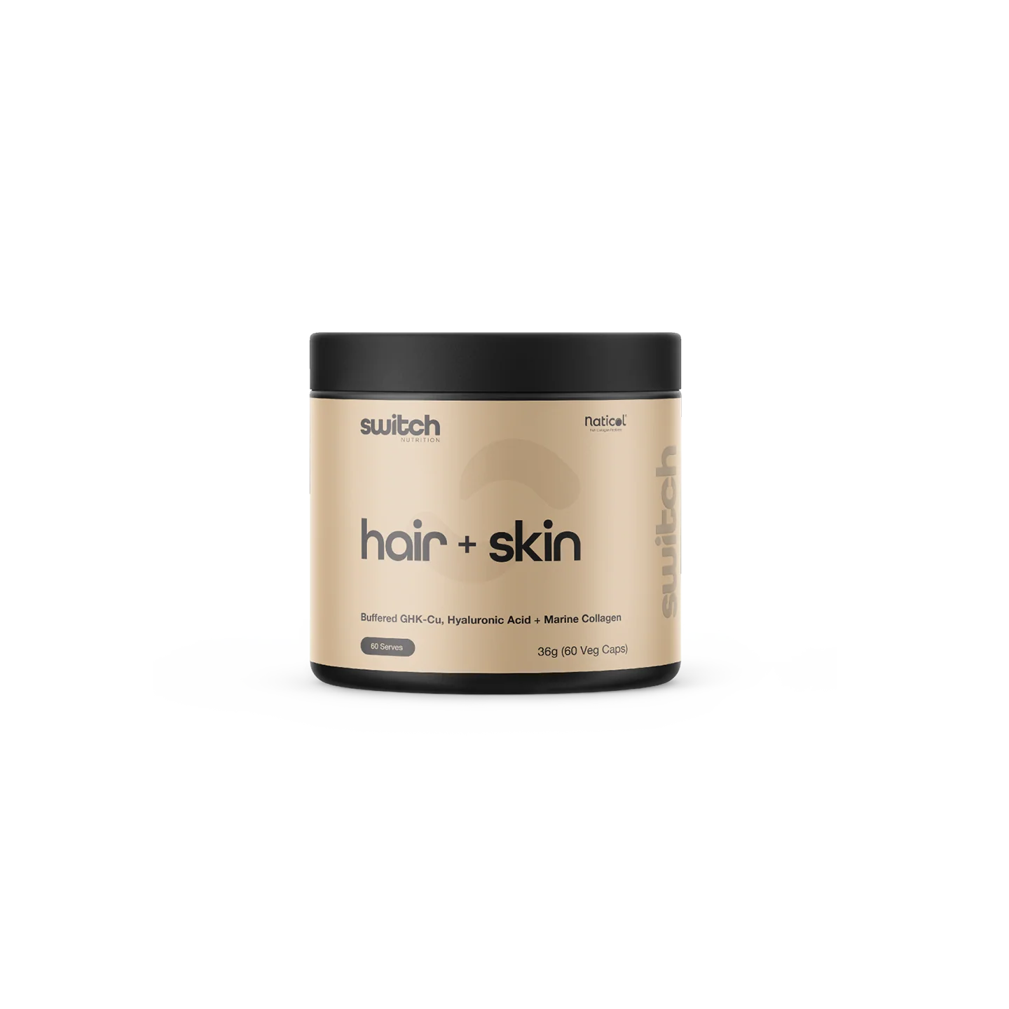 Switch Nutrition Hair and Skin Supplement with GHK-Cu Peptide Collagen *Please note this product is NOT vegan
