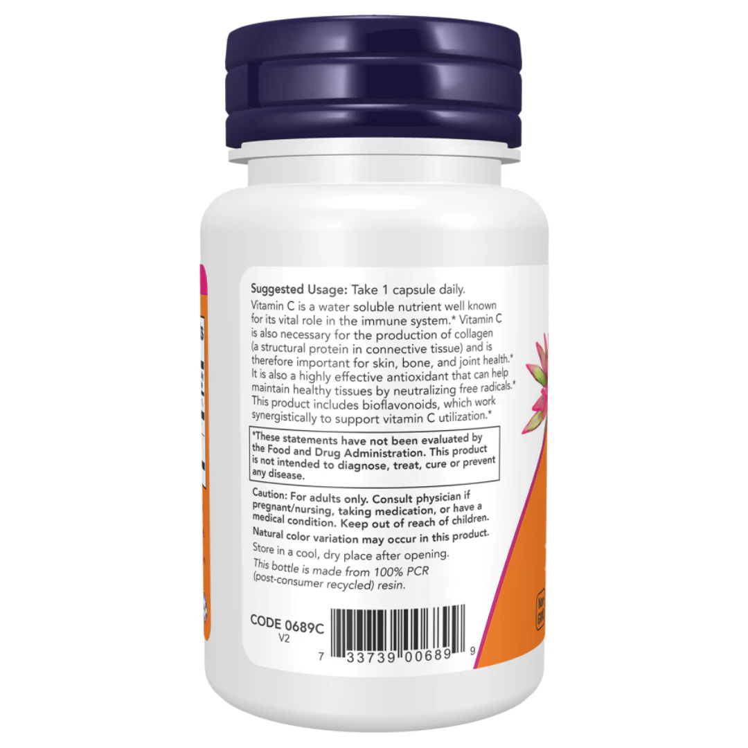 Now Foods Vitamin C-1000 100 Veg Capsules - Image 2