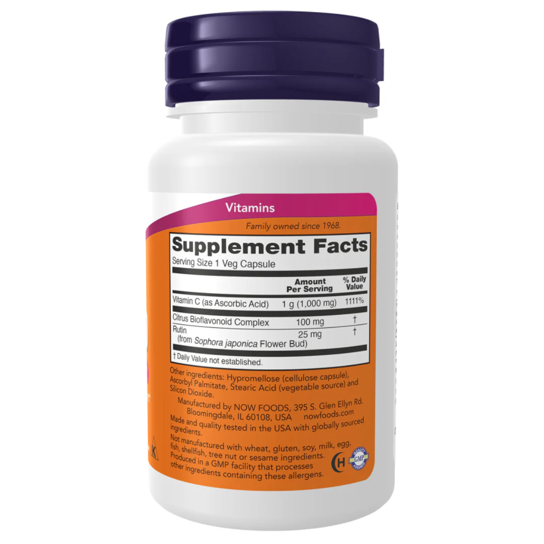 Now Foods Vitamin C-1000 100 Veg Capsules - Image 3