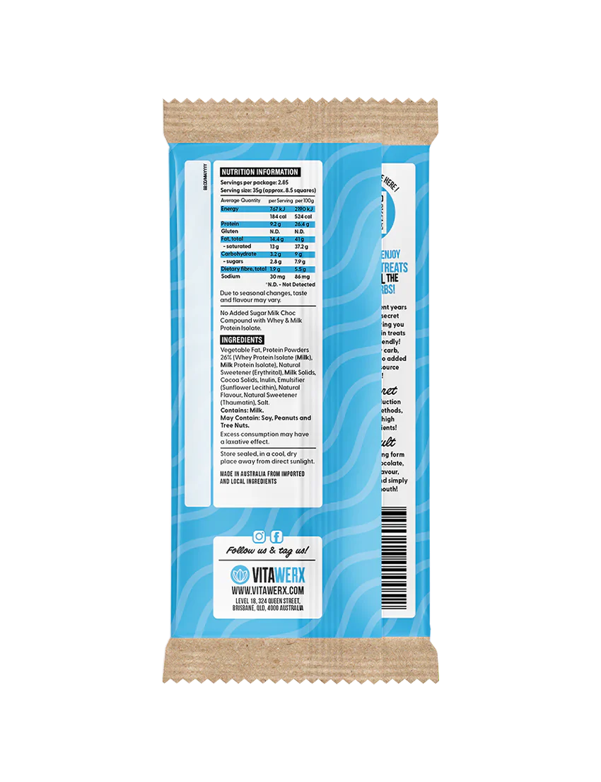 Vitawerx Protein Milk Chocolate Bar - Image 2