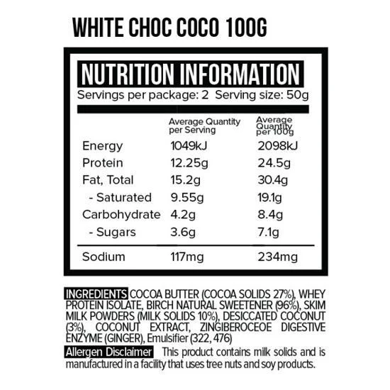 Vitawerx White Choc Bar 100g Box of 12 - Image 5