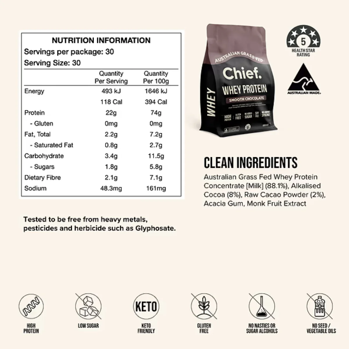 Chief Nutrition Whey Protein Concentrate - Image 3