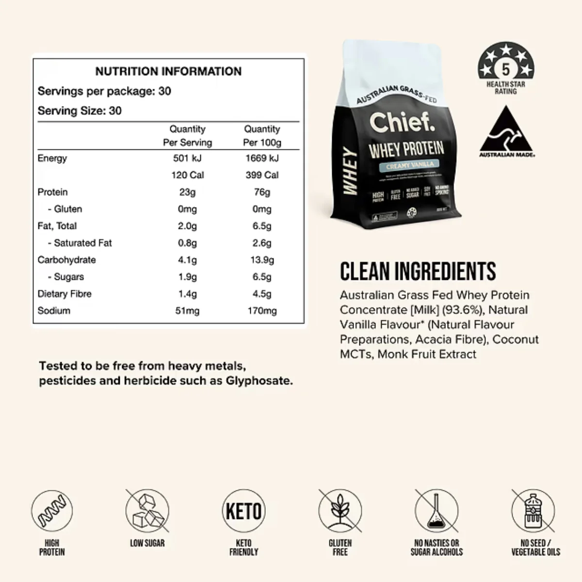Chief Nutrition Whey Protein Concentrate - Image 5