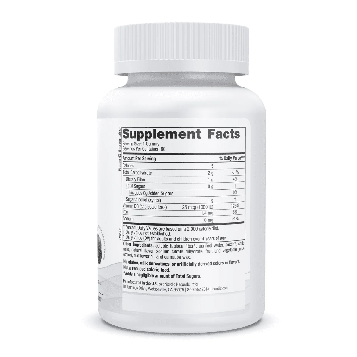 Nordic Naturals Zero Sugar Vitamin D3 Gummies - Image 2