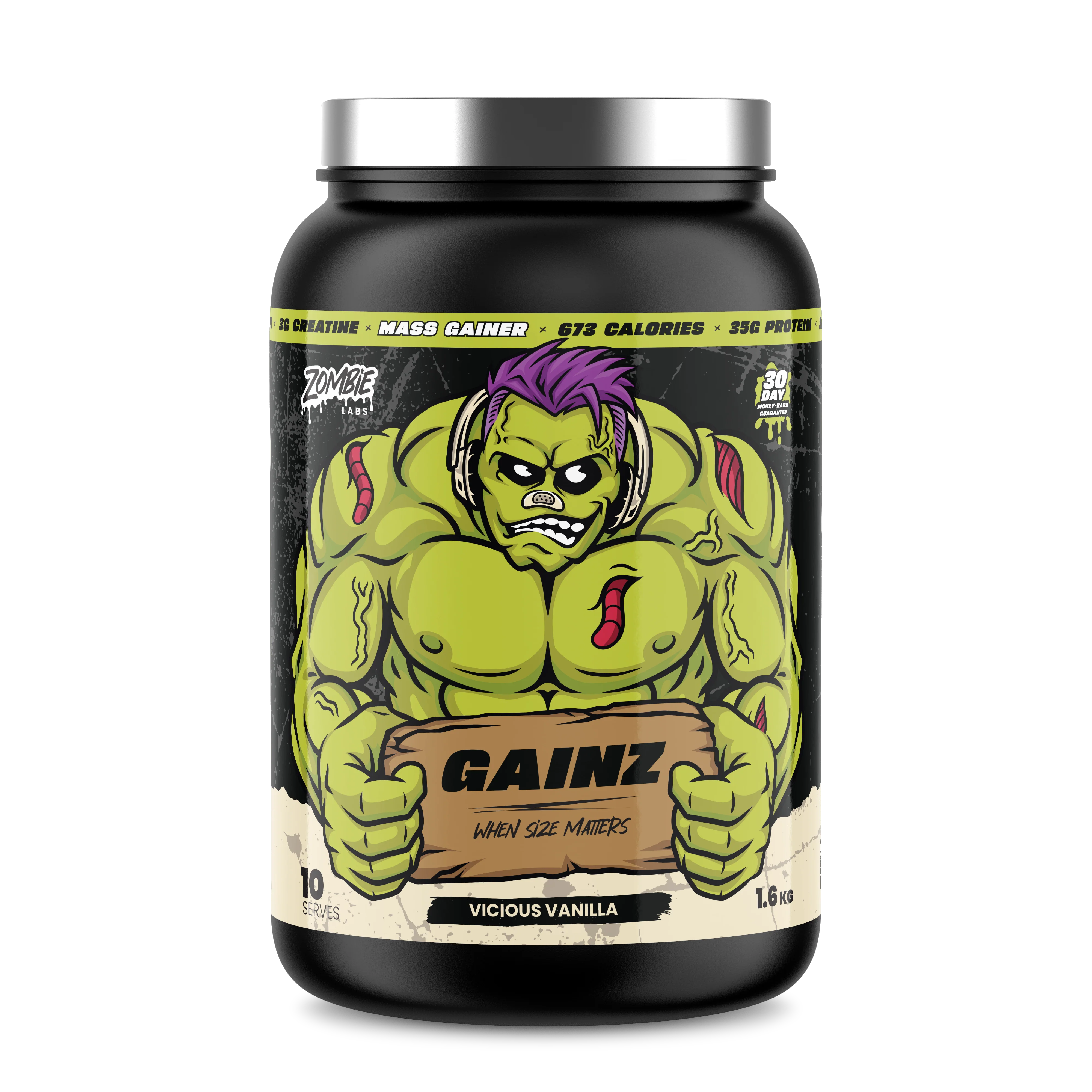 ZOMBIE LABS - Gainz Mass Gainer - 1.6Kg [10 Serves] - Image 2